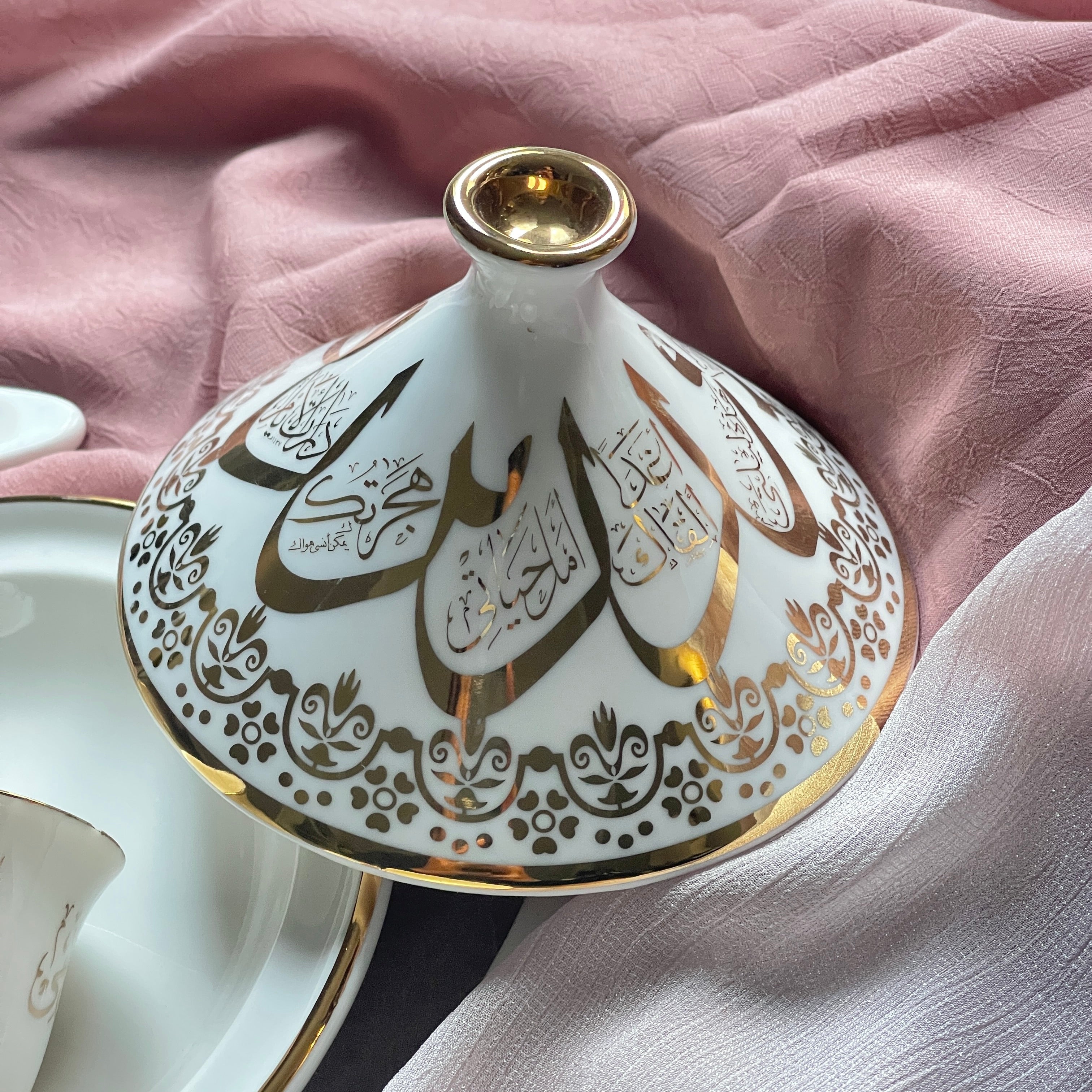 Arabic Coffee set with Half-Moon tray